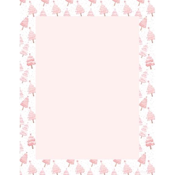Great Papers! Stationery Holiday Letterhead, Pink Christmas, 8.5"x11", Printer Friendly, 50 Sheets (2025042)