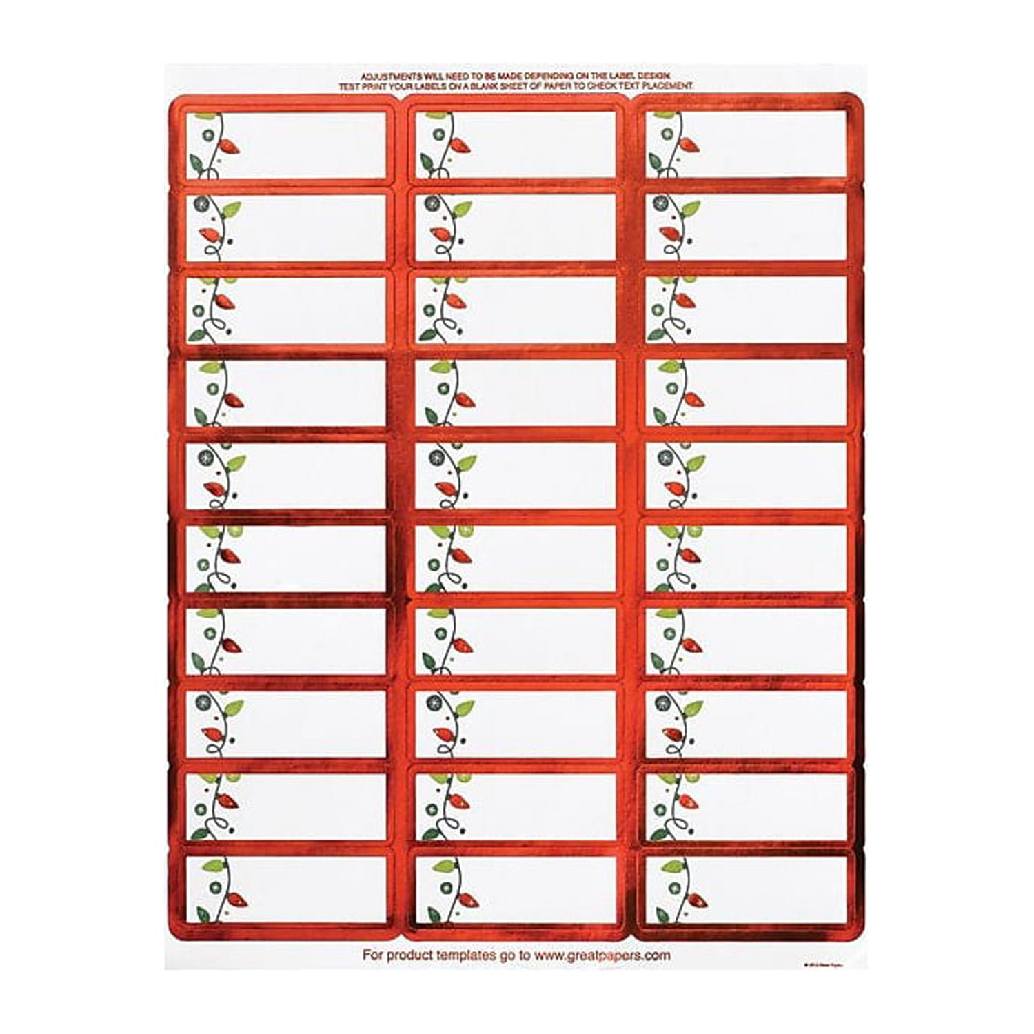 Great Papers! String of Lights Foil Address Labels - 120 Labels