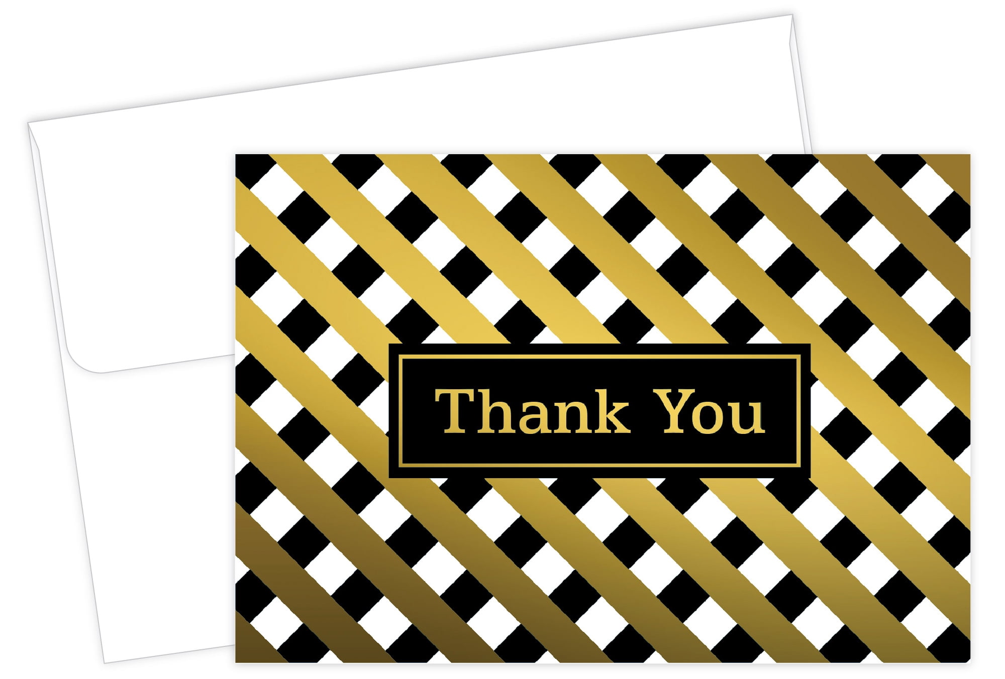 Great Papers!® Thank You Note Card, 4.875" x 3.375", Lattice Gold, 50 count