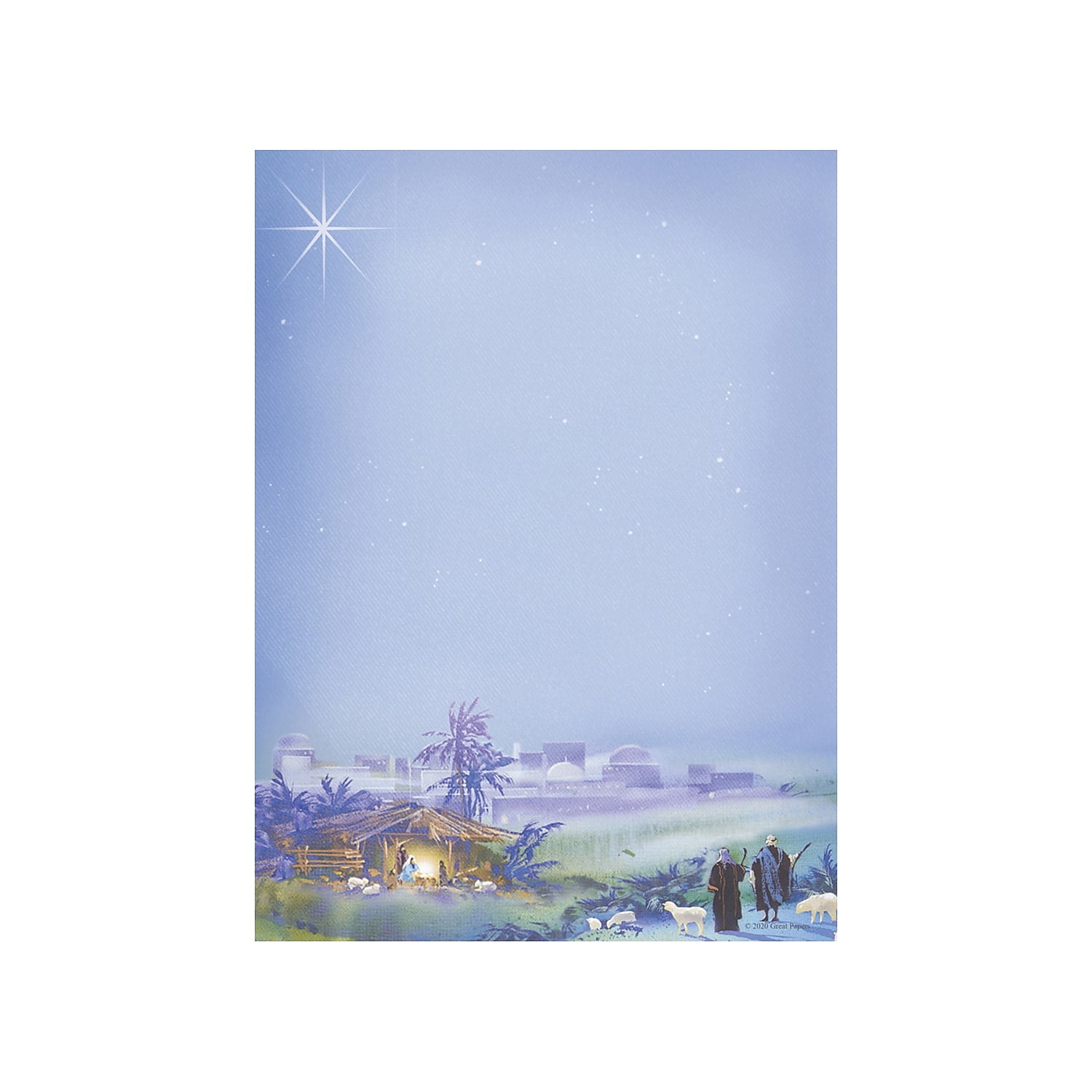 Great Papers! 50/Pack, Wondrous Light Holiday Letterhead, 6.25 great-papers-50-pack-wondrous-light-holiday-letterhead-6-25-x-8-5-65-lbs-2020114-walmart-com