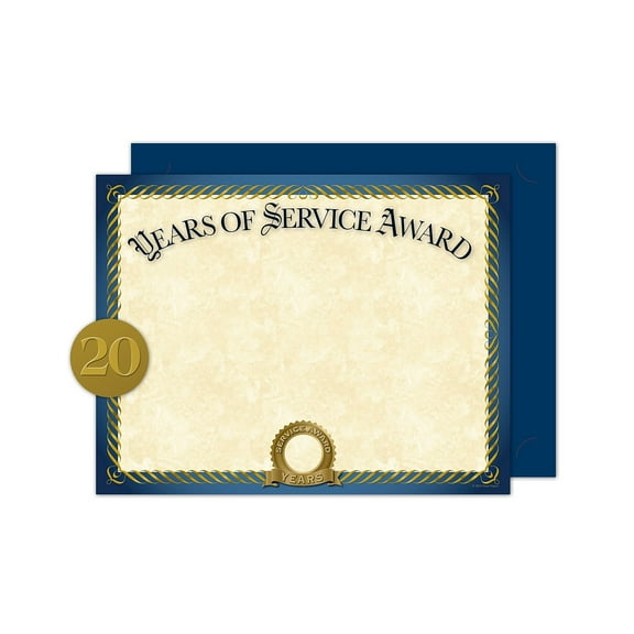 Great Papers Years of Service Certificates 8.5" x 11" 20/Pack (2015113KIT)