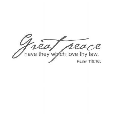 Great Peace Have They.. Vinyl Quote - Large - Clay