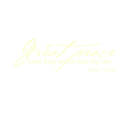 Great Peace Have They.. Vinyl Quote - Medium - Ivory