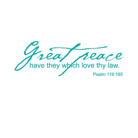 Great Peace Have They.. Vinyl Quote - Medium - Turquoise