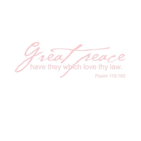 Great Peace Have They.. Vinyl Quote - Small - Blush