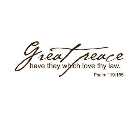 Great Peace Have They.. Vinyl Quote - Small - Brown