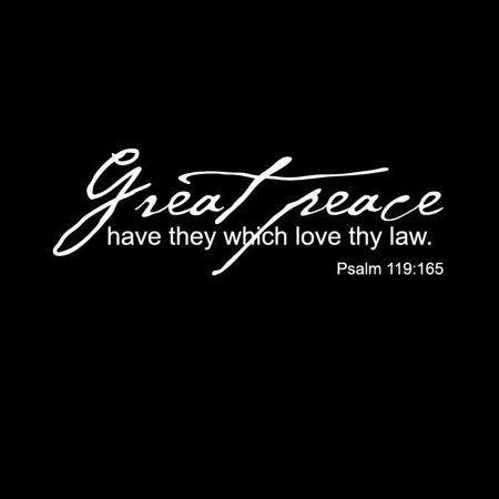 Great Peace Have They.. Vinyl Quote - Small - White