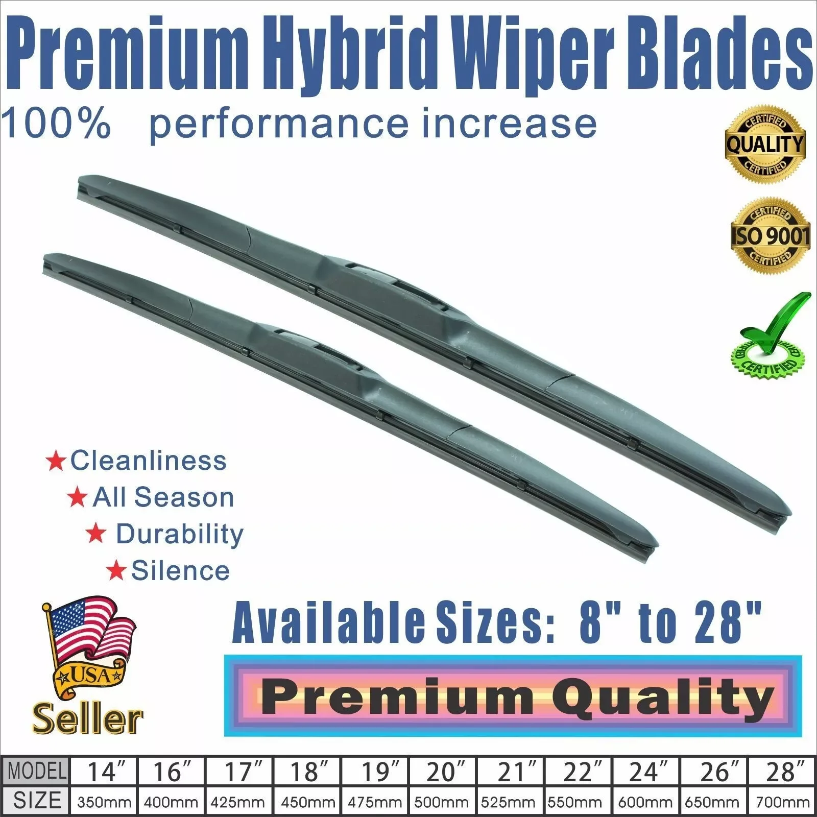 Top Quality Wischer 26" And 18" Windshield Wiper Blades Premium OEMQuality J -Hook Scheibenwischer Blätter