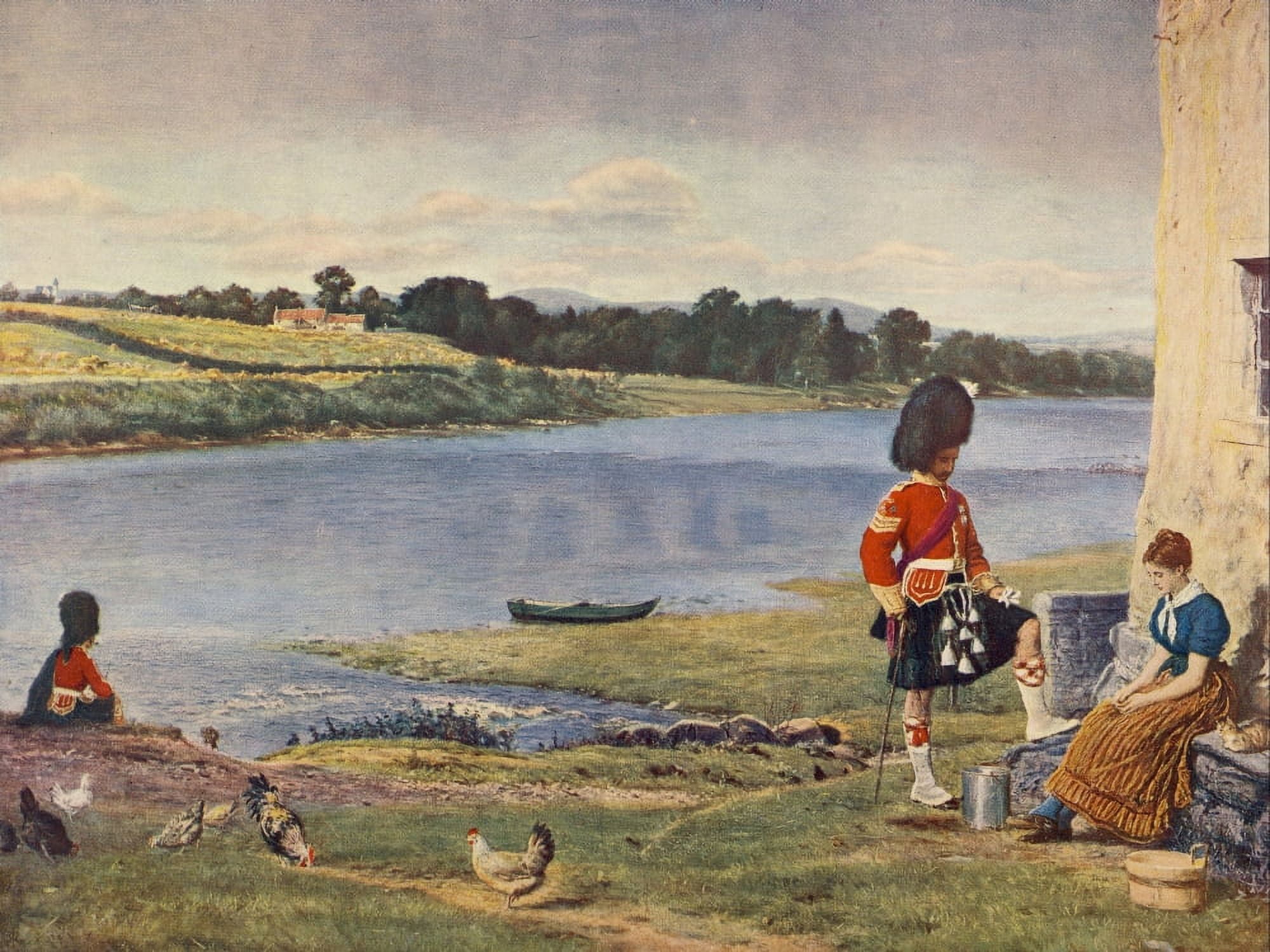 Great Pictures in Private Galleries 1905 Flowing to the sea Canvas Art - John Everett Millas (18 x 24)