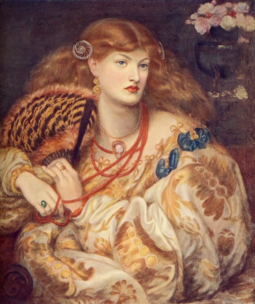 Great Pictures in Private Galleries 1905 Monna Vanna 1873 Canvas Art - DG Rossetti (18 x 24)
