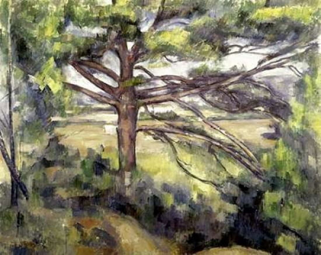 Great Pine and Red Earth Canvas Art - Paul Cezanne (24 x 30)