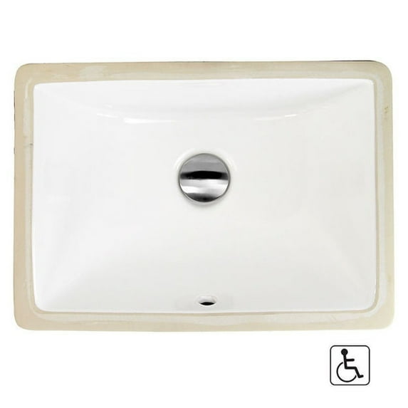 Great Point Collection Nantucket Sinks 16 Inch X 11 Inch Undermount Ceramic Sink In White UM-16x11-W