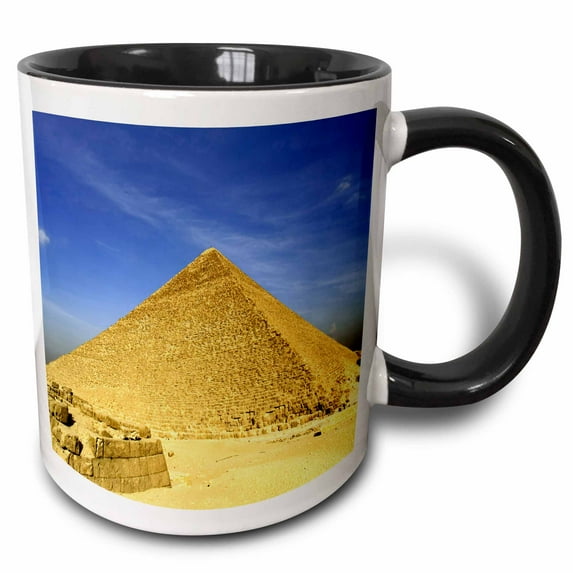 3drose, Great Pyramid of Giza, Khufu, Cheops, Cairo, Egypt-af14 Aje0019 - Adam Jones, 11oz Two-tone Black Mug