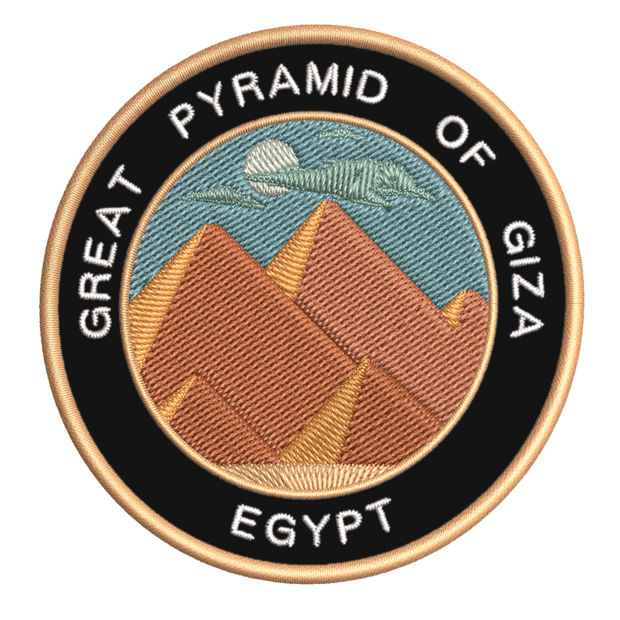 Great Pyramid of Giza, Egypt 3.5 Inch Iron Or Sew On Embroidered Fabric ...