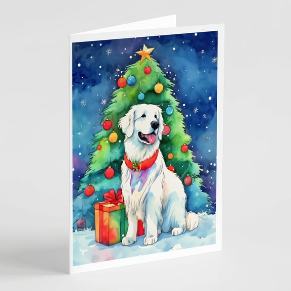 Great Pyrenees Christmas Greeting Cards Pack of 8 7 in x 5 in