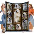thumbnail image 1 of Great Pyrenees Dog Blanket, Dog Gifts for Dog Lover, Soft Cozy Lightweight Warm Flannel Blankets and Throws for Sofa Living Room Decor, 60" x 80", 1 of 6