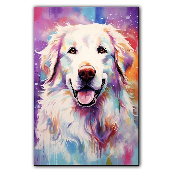 Great Pyrenees Dog Gift - Art Bedroom - Graffiti Dog Wall Art For Living Room Large Size Modern Home Wall Decor Abstract Canvas Wall Art Ready to Hang Size 11''x17'', 24''x36''