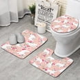 thumbnail image 1 of Great Pyrenees Dog and Pioneer Flower Bathroom Rugs Sets 3 Piece,Toilet Cover Set,Absorbent Non Slip Bathroom Mats Sets with U-Shaped Contour Rug Toilet Rug Set, 1 of 5