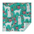 thumbnail image 1 of Great Pyrenees Dog and Pioneer Flower Square Tablecloth,Waterproof Square Table Cover,Wipeable Spillproof Washable Table Cover for Home Kitchen Party Decor 42"X42"(107x107cm), 1 of 6