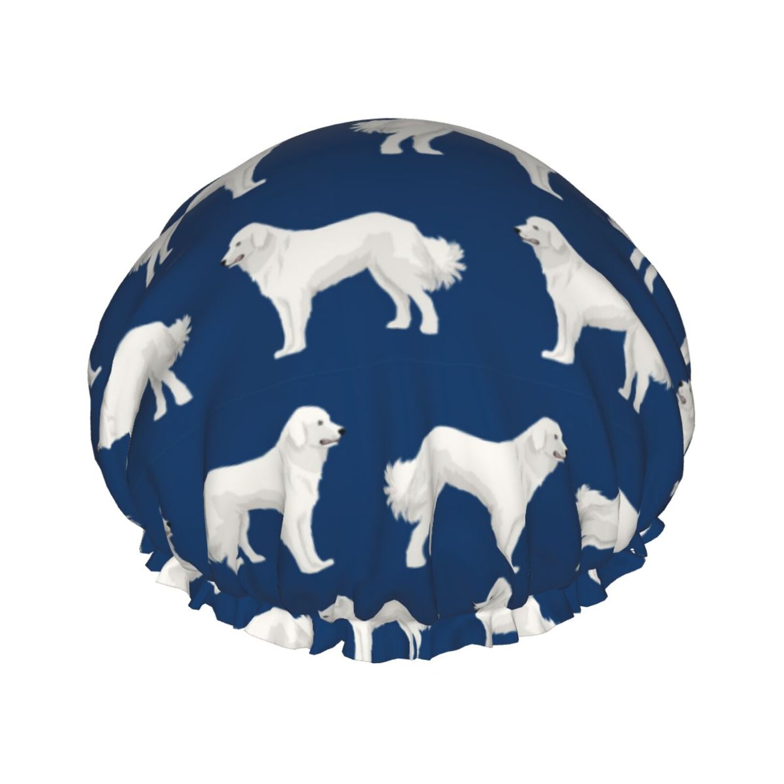 Great Pyrenees Dog Shower Cap for Women Men Waterproof Adjustable Hair