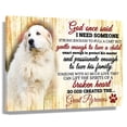 thumbnail image 1 of Great Pyrenees Dog Wall Art God Quote Poster Canvas Prints For Living Room Farmhouse Room Decor Aesthetic Framed 24×36 in, 1 of 5