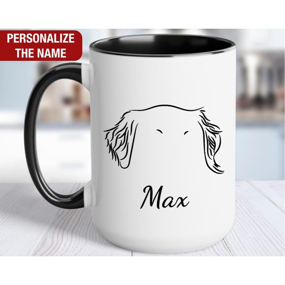 Great Pyrenees Ears Outline Mug Great Pyrenees Personalized Cup Great Pyrenees Mug Great P
