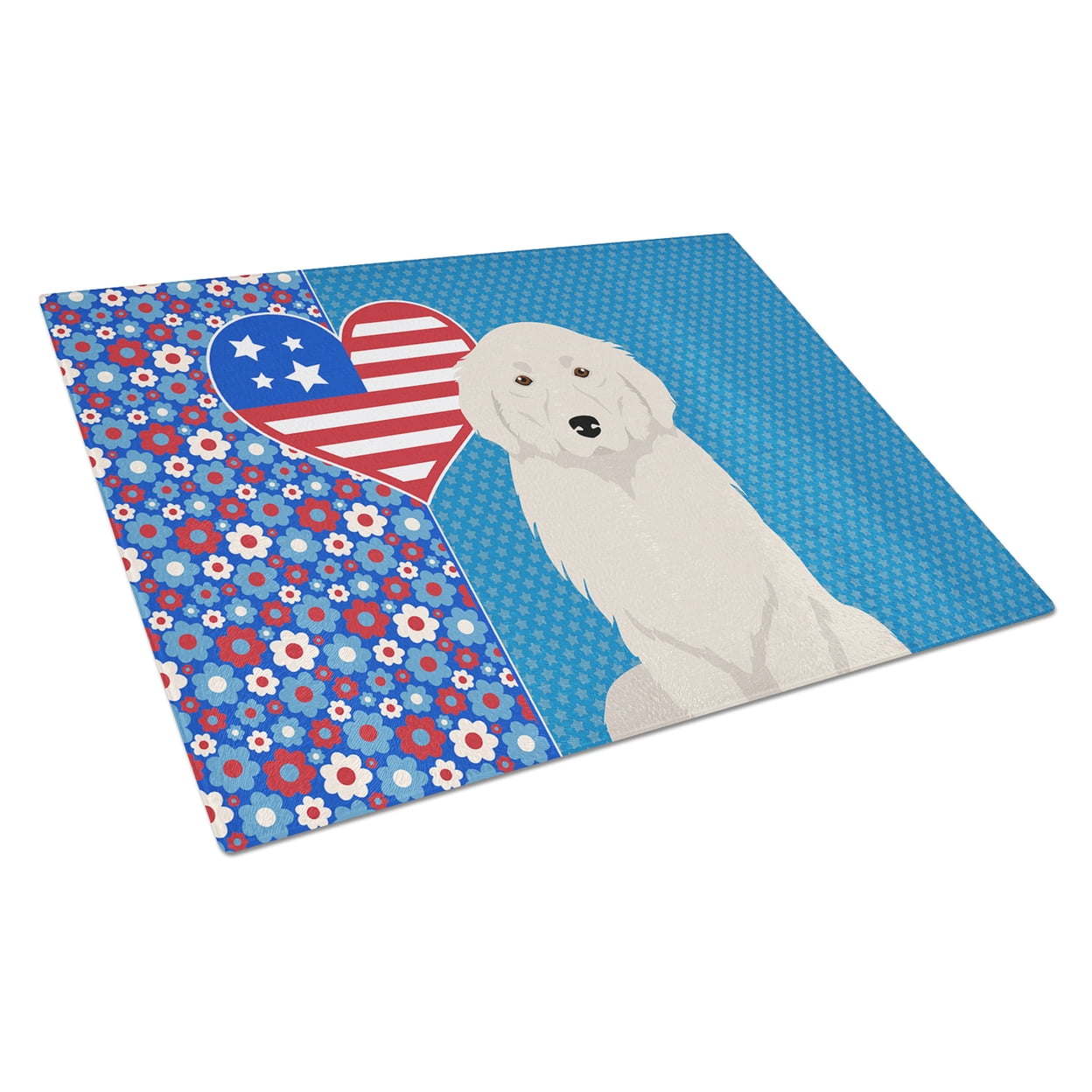 Great Pyrenees Glass Cutting Board Large 12 in x 15 in