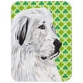 thumbnail image 1 of Great Pyrenees Large Size Lucky Shamrock St. Patricks Day Glass Cutting Board, 1 of 1