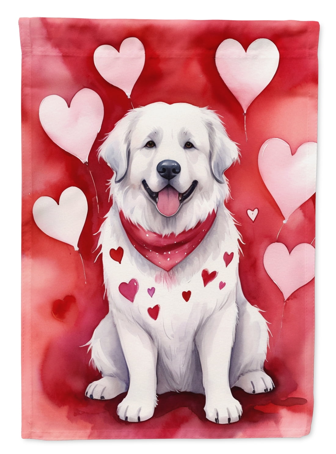Great Pyrenees My Valentine Garden Flag 11.25 in x 15.5 in