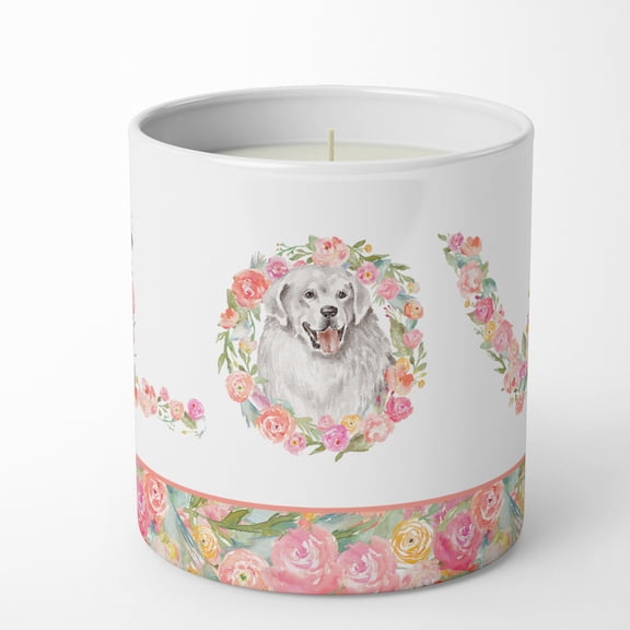 Great Pyrenees Style 3 Love 10 oz Decorative Soy Candle