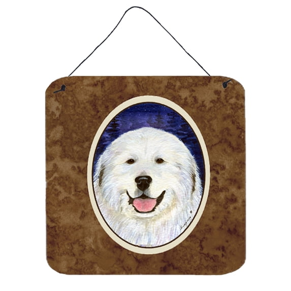 Carolines Treasures SS8242DS66 Great Pyrenees Aluminum Metal Wall or Door Hanging Prints, 6 x 6", Multicolor