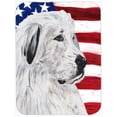 thumbnail image 1 of Great Pyrenees With American Flag USA Glass Cutting Board - Large, 1 of 1