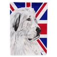 thumbnail image 1 of Great Pyrenees with English Union Jack British Flag Garden Flag, 1 of 5