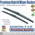 thumbnail image 1 of Great Performance 22" + 22" Windshield Wiper Blades OEM Quality J-Hook Style Bracketless High Performance, 1 of 5
