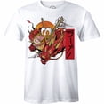 thumbnail image 1 of Great Ramen Spicy of Funny Dragon with Chopsticks Printed Short Sleeve T-Shirt, 1 of 4