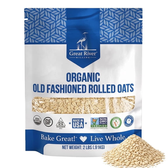 Great River Milling Organic Old Fashioned Rolled Oats, 2 lb