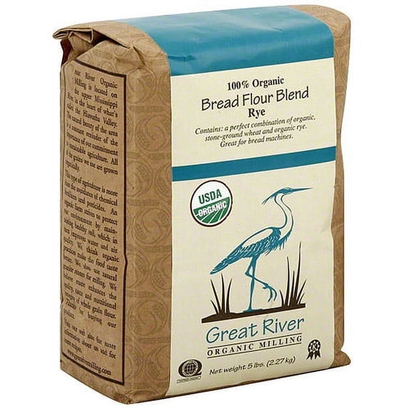 Great River Organic Milling Rye Bread Flour Blend, 5 lb (Pack of 4)
