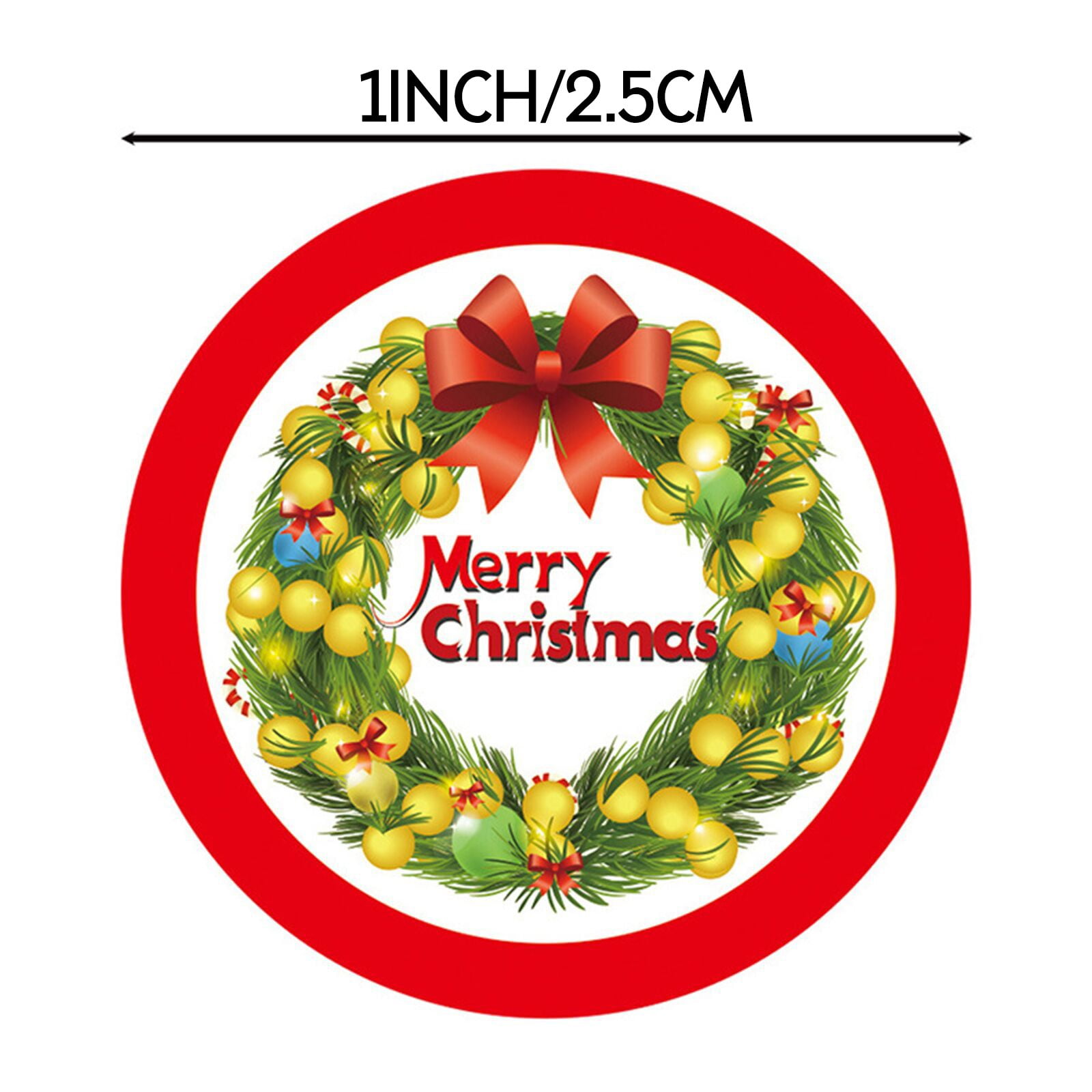 Great Sales Pack Christmas Stickers Label Decorations Gift 1 Roll 500 ...