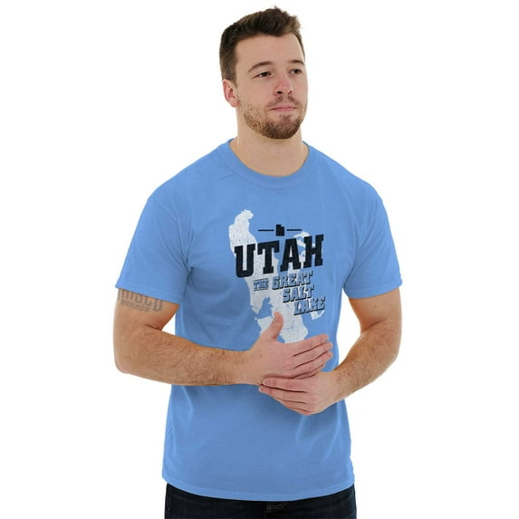 Great Salt Lake Utah State Pride Men's Graphic T Shirt Tees Brisco Brands S