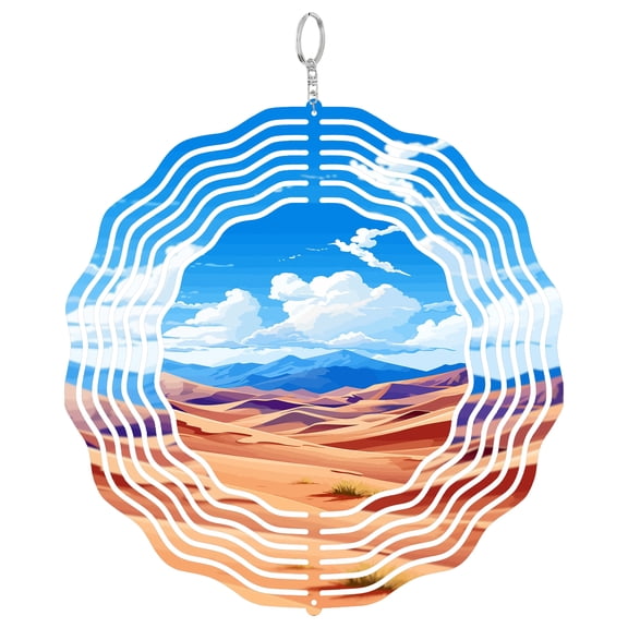 Great Sand Dunes Colorado 3D Wind Spinner Kinetic Hanging Ornament Outdoor Garden Decor Desert Nature Gift