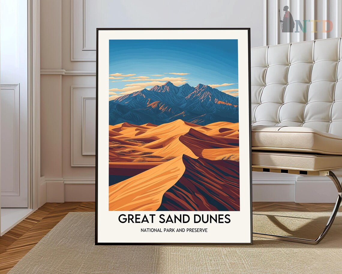 Great Sand Dunes National Park, United States, Poster Art, Travel Art ...