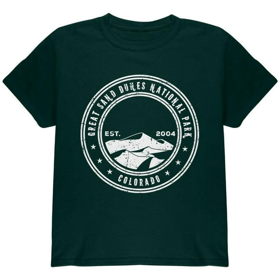 Great Sand Dunes National Park Youth T Shirt Forest Green YSM
