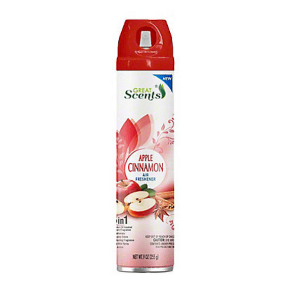 Great Scents Apple Cinnamon Aerosol Air Freshener  9 oz (1 Pack)