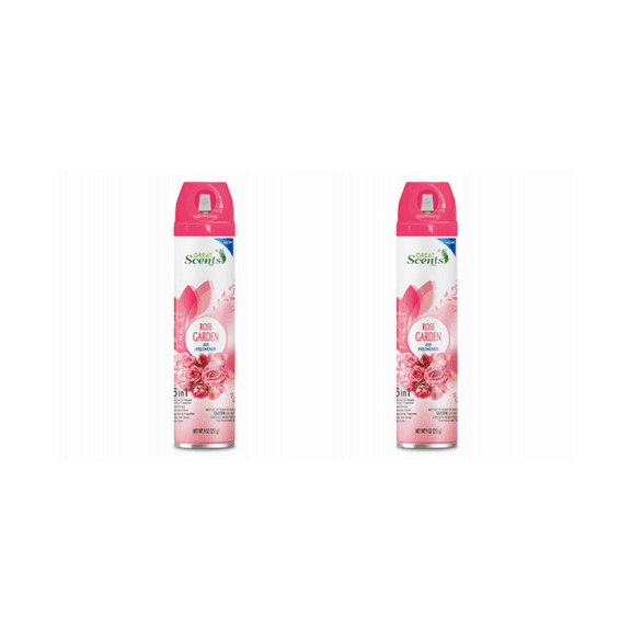 Great Scents Rose Garden Aerosol Air Freshener 9 oz (2 bottle)