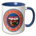 thumbnail image 1 of 3drose, Great Seal of Arizona (pd-us), 11oz Two-tone Blue Mug, 1 of 6