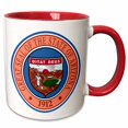 thumbnail image 1 of 3drose, Great Seal of Arizona (pd-us), 11oz Two-tone Red Mug, 1 of 6