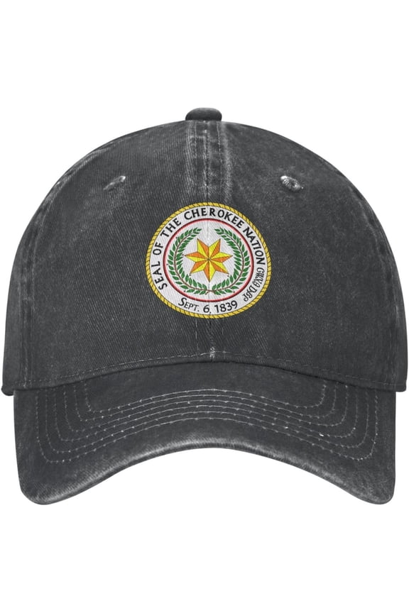 Great Seal of The Cherokee Nation Dad Hat Unisex-Adult Soft Baseball Cap Adjustable Trucker Hat Retro Twill Plain Hat