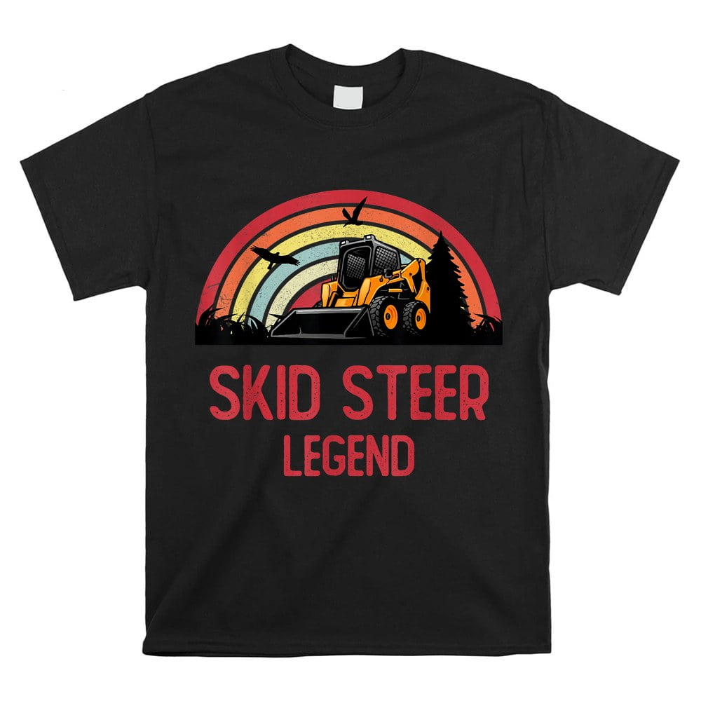 Great Skid Steer Legend Costume Construction Machinery Shirt Gift Black