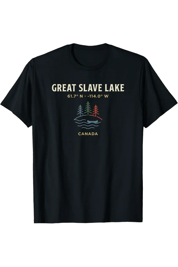 Great Slave Lake Canada Explorer Coordinates T-Shirt