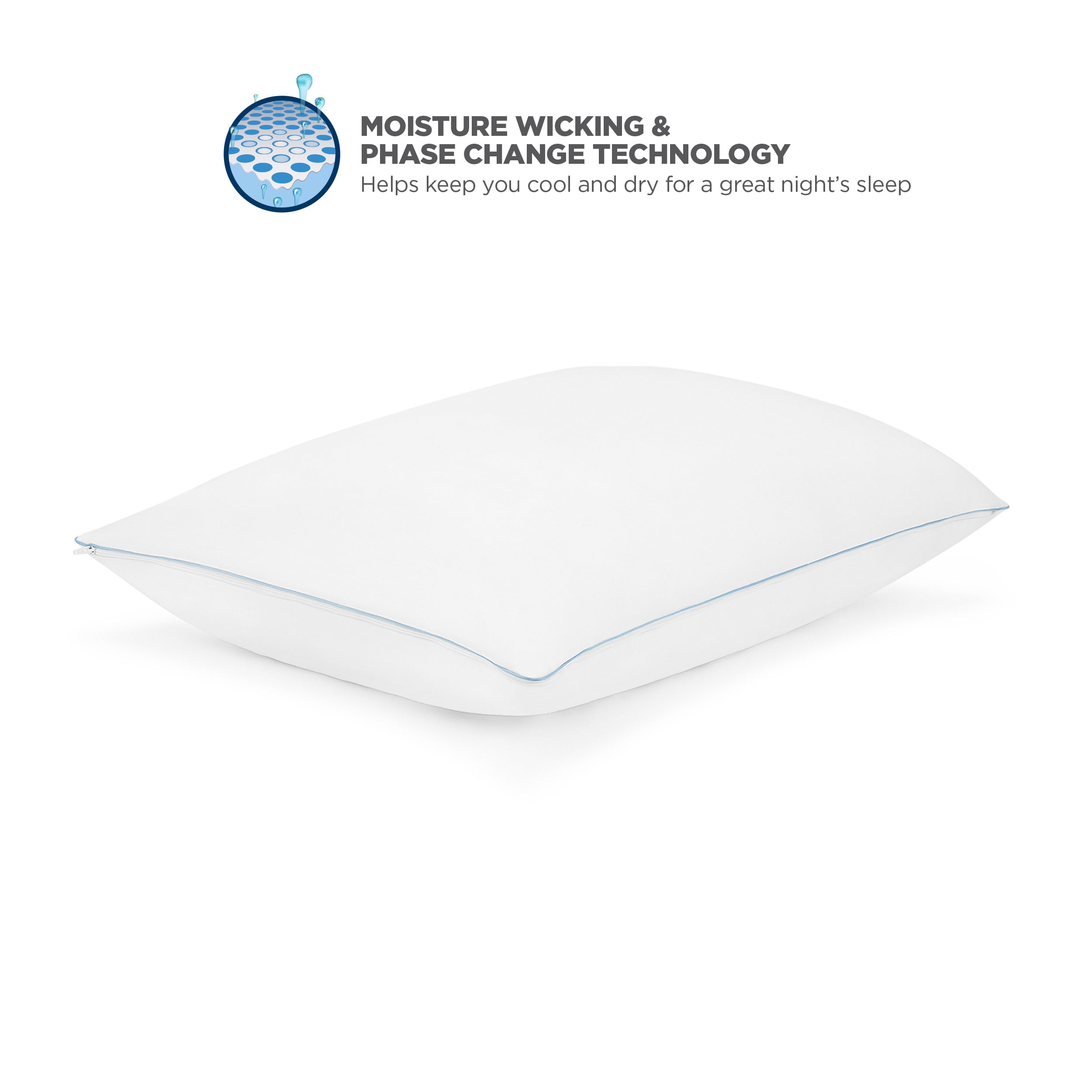 Great Sleep Twice Cool Memory Fiber & Latex Pillow in Multiple Sizes